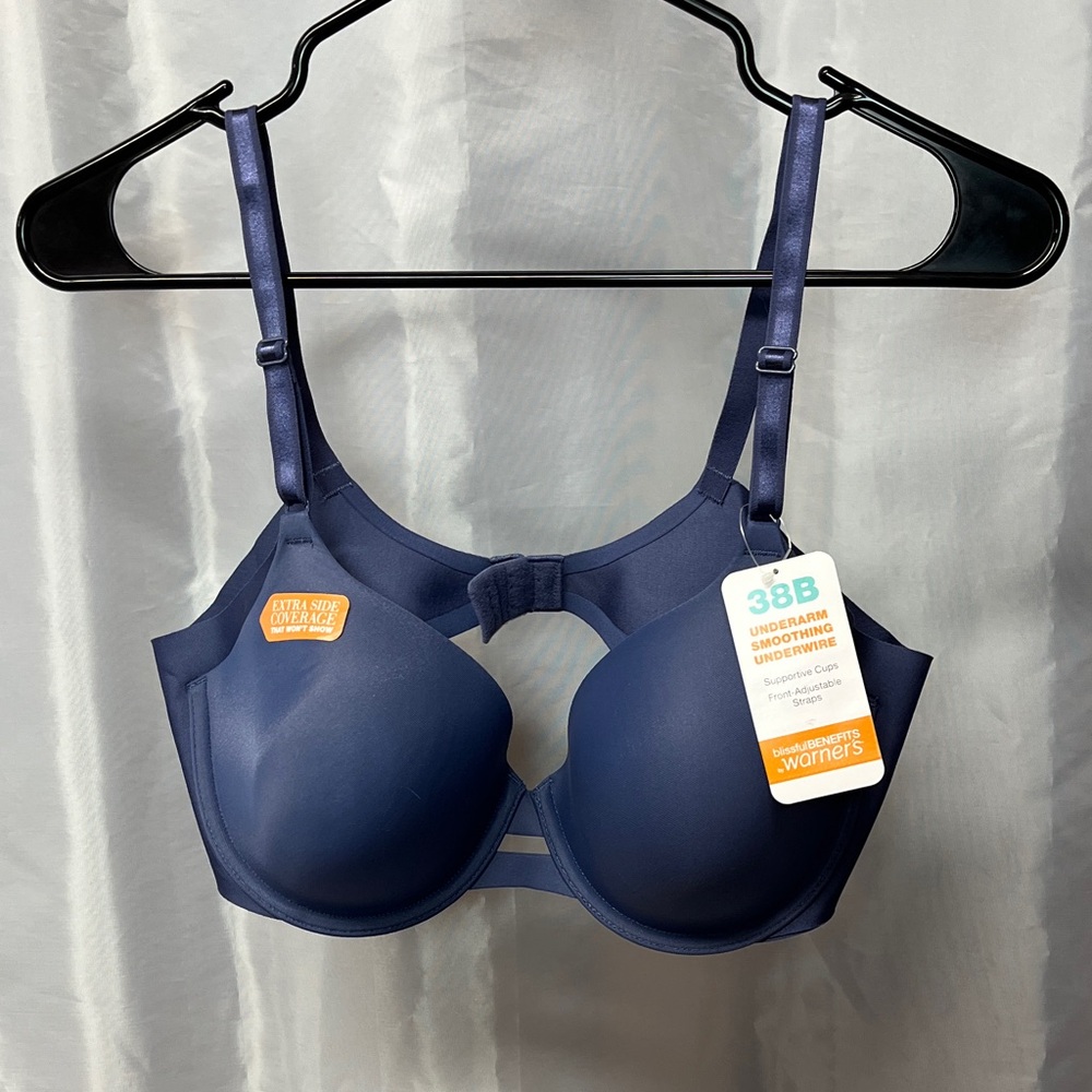 Warner's Deep Blue Underwire Bra  2321